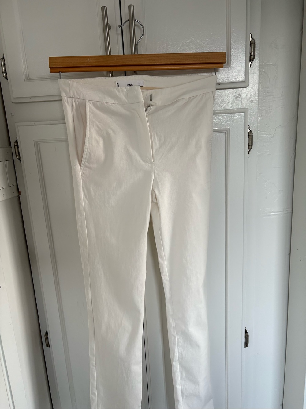 Mango White Skinny Work Pants Size USA 1 EUR 32 fits like 24